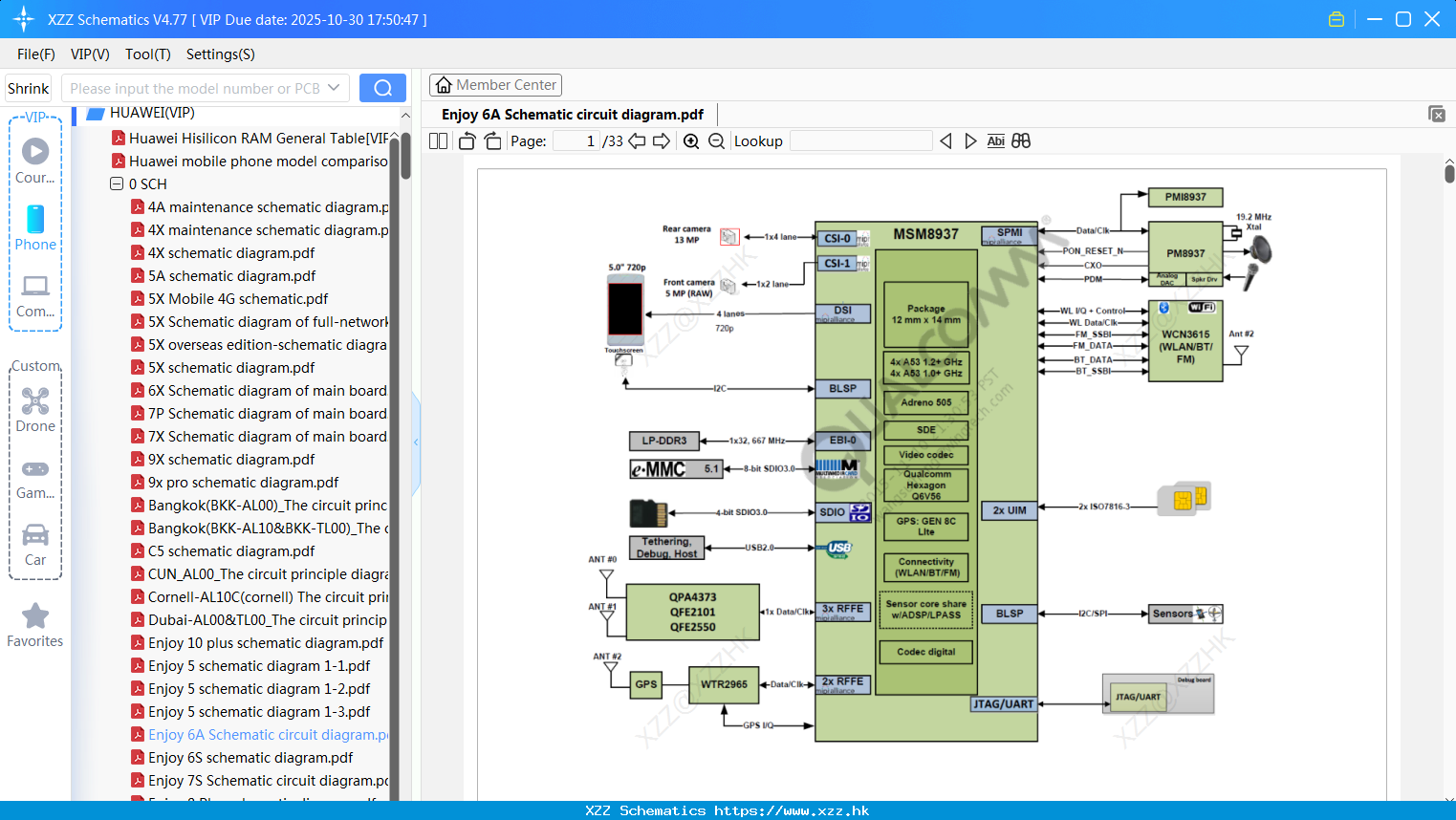 Huawei Enjoy 6A Schematic Circuit Diagram